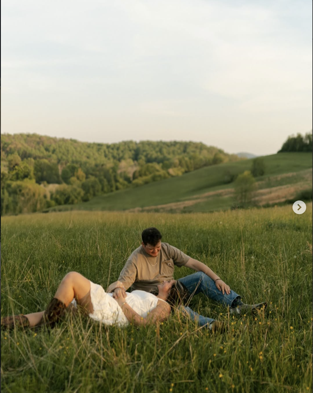 Couple in WV golden grass