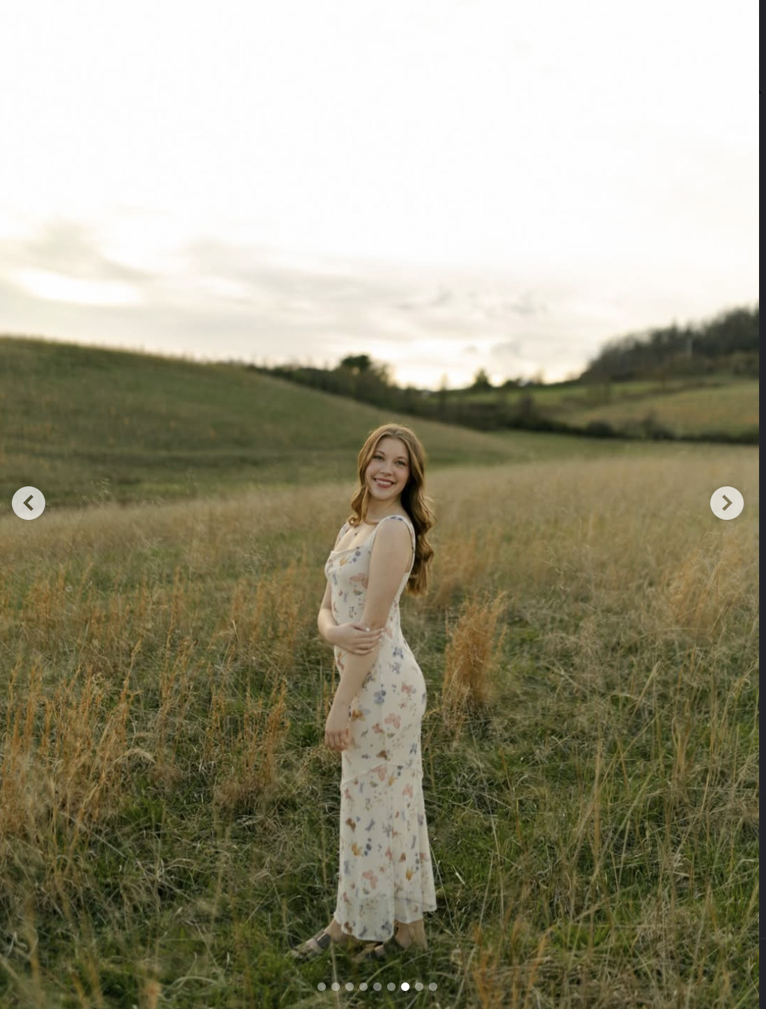 Portrait in floral dress