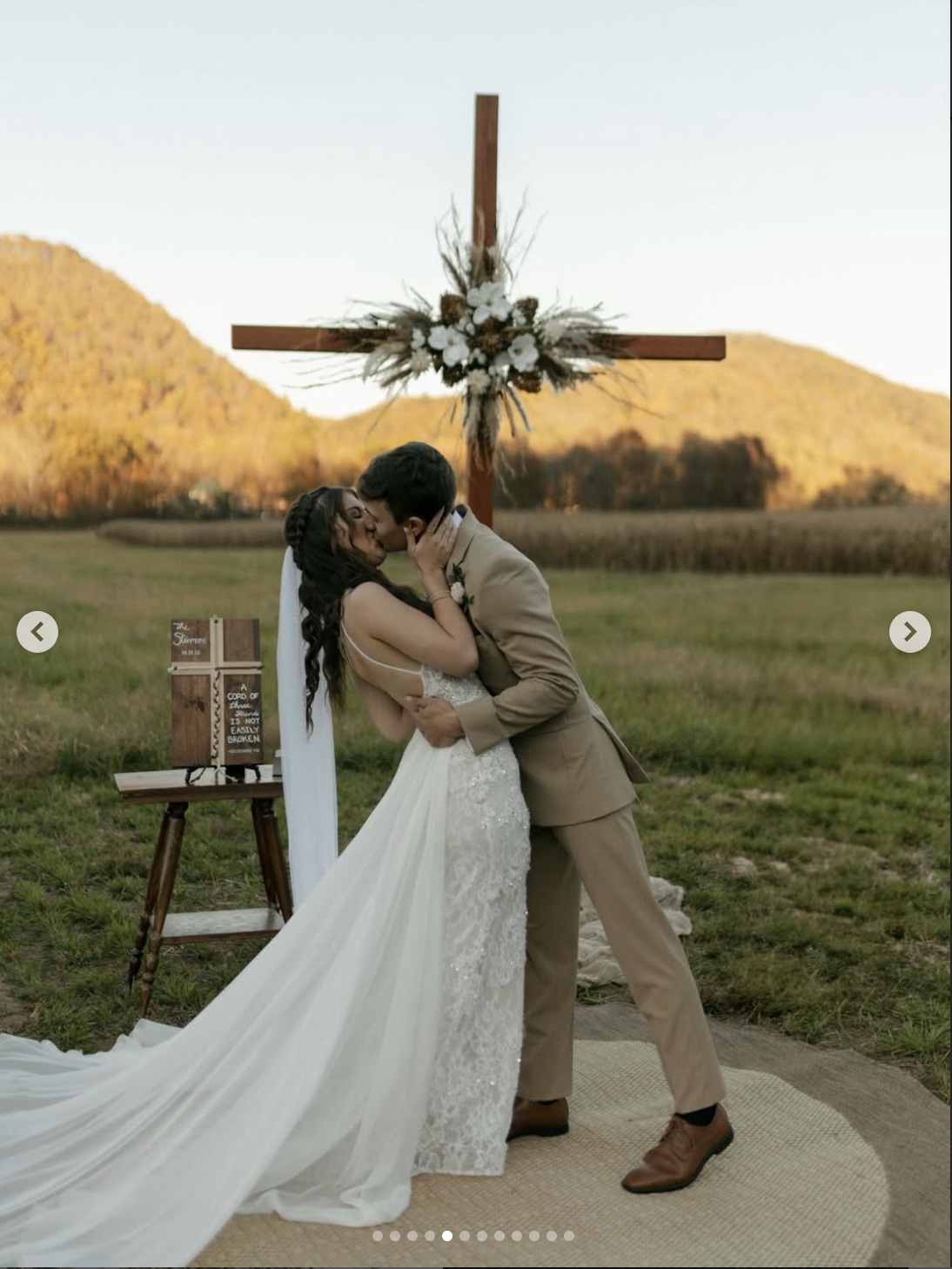 Mountain wedding ceremony