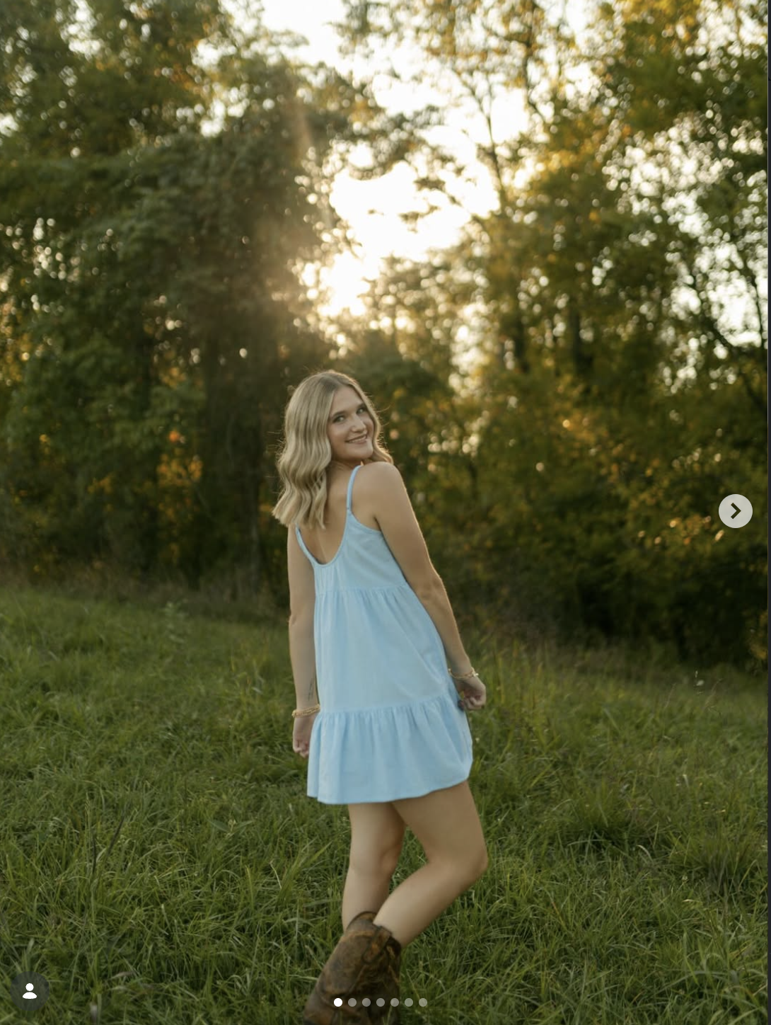 Senior portrait at sunset
